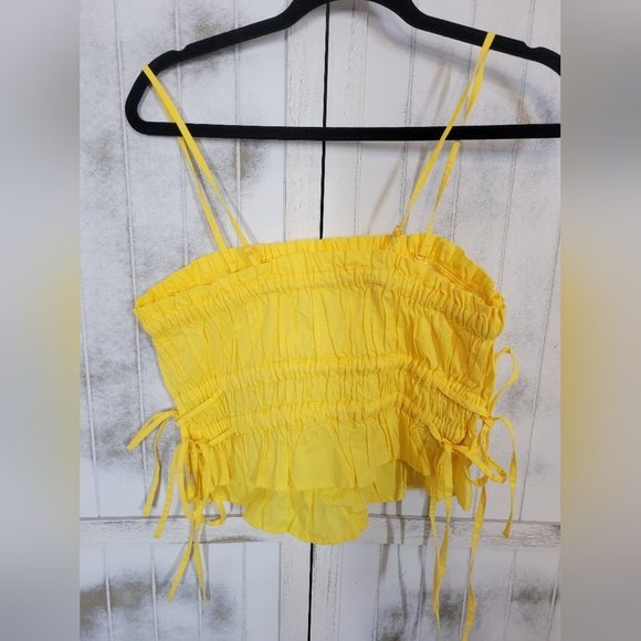 Nwot Free People Gabby Tube Top Yellow Small - Picture 5 of 6